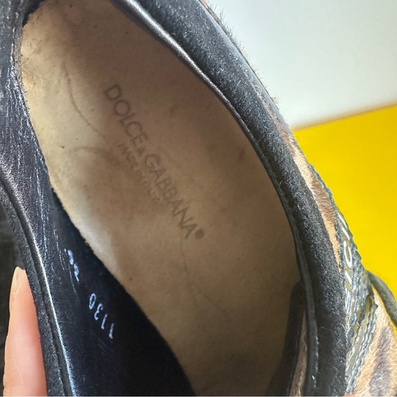 Dolce & Gabbana Black and Brown Leopard Sneakers - Picture 5 of 5